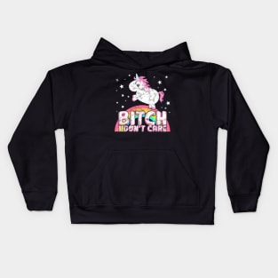 Cute Chubby Unicorn Funny Saying Bitch Don Kids Hoodie